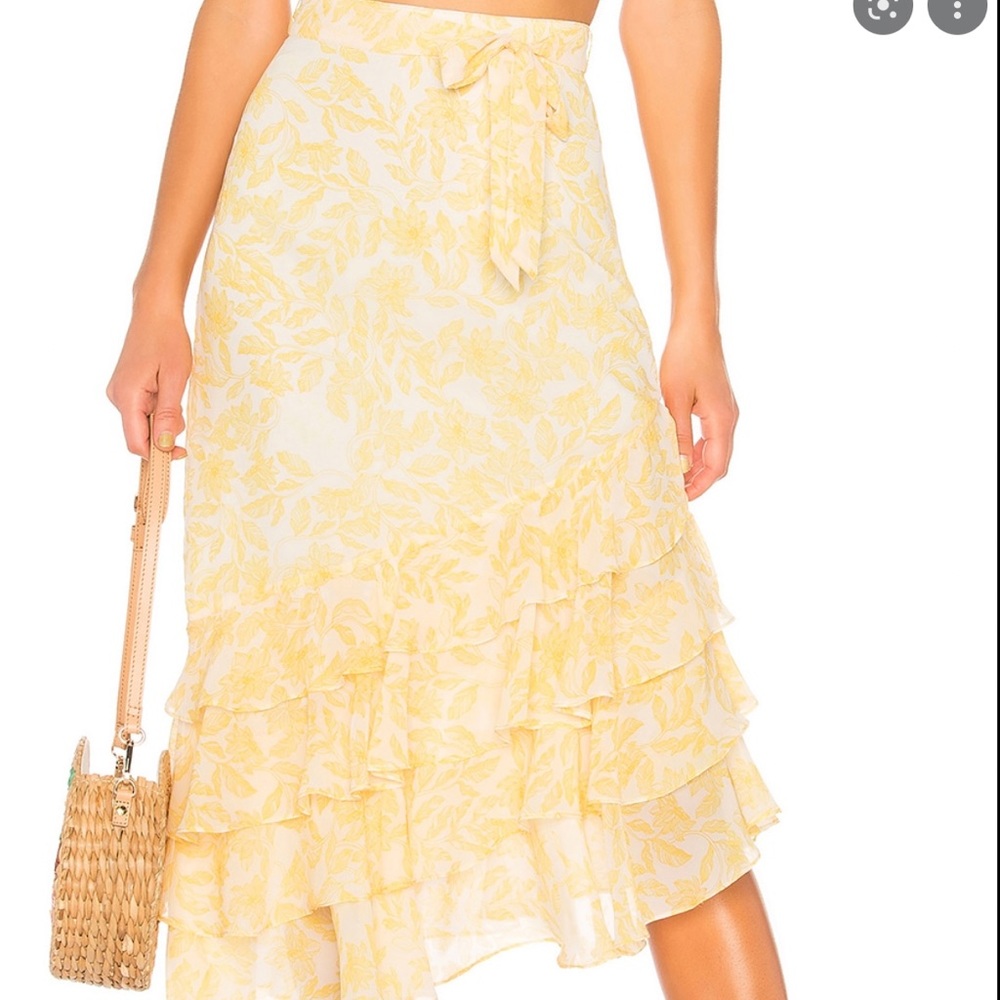 House of Harlow x Revolve Ali Skirt in Saffron floral